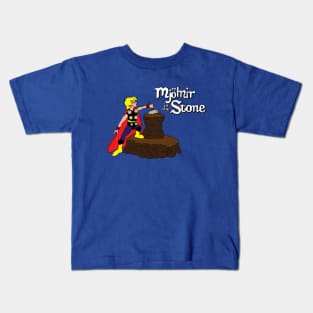 Mjolnir in the Stone (Classic Thor) Kids T-Shirt